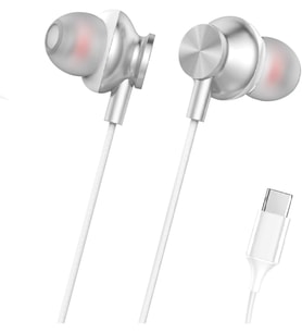 H341 Type-C Stereo Kulak İçi Kablolu Kulaklık Beyaz