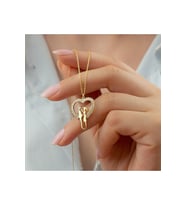 925 Ayar Gümüş Gold Love Kolye