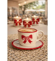 Fiyonk Çay/Kahve Fincanı (Kırmızı)