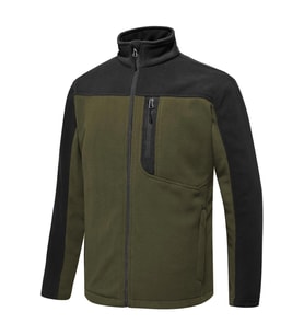 Ghassy Co. Erkek Antipilling Thermal Garnili Tam Fermuarlı Polar Ceket (Haki)