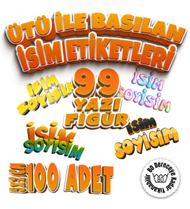Kıyafet Etiketi - Okul Kıyafet Kumaş Etiketi Kreş Anaokulu İlkokul Kıyafet Kumaş Etiketi Set14