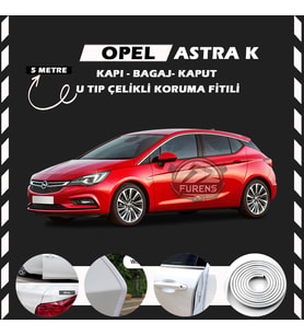Opel Astra K Oto Araç Kapı Koruma Fitili 5metre Parlak Beyaz Renk