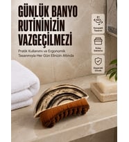 Masaj Fırçası Vücut Temizleme Fırçası Ahşap Desenli Yumuşak Kıllı Banyo Fırçası