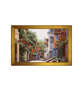 Manzara Temalı Kanvas Tablo 50 x 70 cm Gold Çerçeve