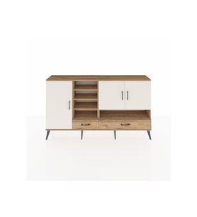 Arges Konsol 8 Raflı 2 Çekmeceli 3 Kapaklı 176x30x99 Çam-Aytaşı/Çam