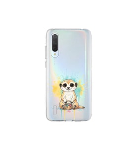 Xiaomi Mi 9 Lite ile Uyumlu Splash Mirket Tasarımlı Şeffaf Silikon Kılıf