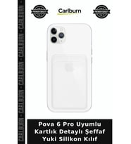 Pova 6 Pro Uyumlu Kartlık Detaylı Şeffaf Yuki Silikon Kılıf Telefon Kılıfı Arka Kapak