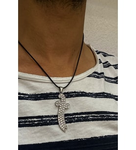 Zülfikar Model Zirkon Taşlı Gümüş Erkek Kolye