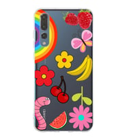 PrintiFy Huawei P20 Pro ile Uyumlu 1mm Slim Fit Water Color 5 Baskılı Şeffaf  Kılıf