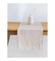 Doğal Keten Runner Bej 40x100 Cm