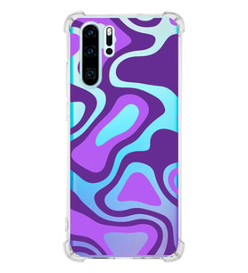 PrintiFy Huawei P30 Pro Köşe Korumalı Renkli Desen Tasarımlı Şeffaf Silikon Kılıf