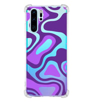 PrintiFy Huawei P30 Pro Köşe Korumalı Renkli Desen Tasarımlı Şeffaf Silikon Kılıf