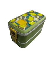 VAGONLİFE ÇELİK YEMEK KABI 2 KATLI 3 BÖLMELİ 700 ML - LUNCH BOX VGN6748 - YEŞİL
