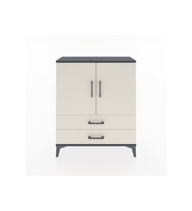 Arges Şifonyer 2 Raflı 2 Çekmeceli 2 Kapaklı 88x30x106 Antrasit-Aytaşı