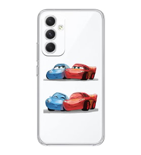 Samsung Galaxy A05S Uyumlu Mcqueen ve Sally Tasarımlı Şeffaf Telefon Kılıfı