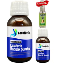 Laxofer Laxoferin Şurup - 2 Adet Yanında Çörek Otu Yağı / Bay Bayan Kullanımına Uygun 50 ml Şurup