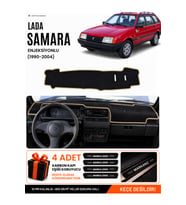 LADA SAMARA ENJEKSİYONLU (1990-2004) Uyumlu Torpido Örtüsü Torpido Kılıfı - Siyah Bej
