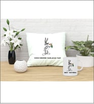 Kişiye Özel Bugs Bunny Tasarımlı Yastık Ve Kupa Bardak
