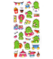 Sticker Kabartmalı Stiker Defter Planlayıcı Etiket (Lde038)-19x9cm - Dinozor Lunapark