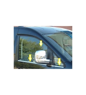 Vw Caddy Uyumlu Cam Çıtası ve Ayna Kapağı ABS Krom Seti 2004 - 2009