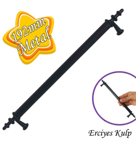 Erciyes kulp Siyah 192 mm Kulp Mobilya Mutfak Dolabı Çekmece Dolap Kapak Kulpu Kulbu Metal Kulpları