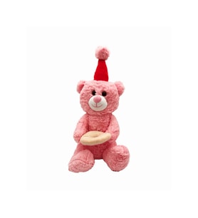 Peluş Pastalı Ayıcık - Mavi Su Dünyası (Pembe)