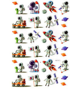 Sticker Kabartmalı A4 Boyutunda Stiker Defter, Planlayıcı Etiket-(lim511) - Astranot Uzay Araçları