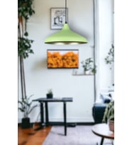 Nil Özel Tasarım Modern Dekoratif Cafe Sarkıt Cafe - Mutfak Tekli Avize (Yeşil-Gold)