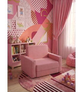 Çocuk Koltuğu Komple Sünger Katlanabilir Yataklı Minder Yatak (0-4 YAŞ) SOHO KUMAŞ LENSA HOME (Pembe)