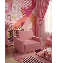 Çocuk Koltuğu Komple Sünger Katlanabilir Yataklı Minder Yatak (0-4 YAŞ) SOHO KUMAŞ LENSA HOME (Pembe)