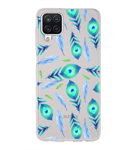 PrintiFy Samsung Galaxy A12 ile Uyumlu 1mm Slim Fit Nazar Boncuğu 3 Baskılı Şeffaf  Kılıf