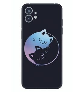 Nothing Phone 2 Kılıf Silikon Desen Özel Seri Love Cats 1604