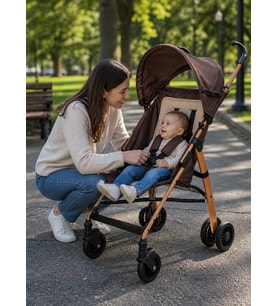 Chubby Baby Baston Bebek Arabası Portatif Katlanır Sağlam Gövdeli