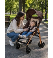 Chubby Baby Baston Bebek Arabası Portatif Katlanır Sağlam Gövdeli