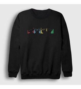 Presmono Unisex Siyah Four Colors Gorillaz Sweatshirt 54616tt