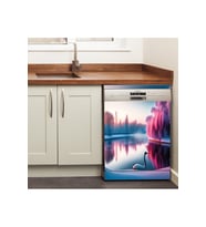 Bulaşık Makinası & Beyaz Eşya Yapışkanlı Folyo Kaplama Sticker (75X75CM) - Bulaşık Makinesi