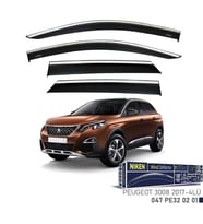 Peugeot 3008 Kromlu Cam Rüzgarlığı Niken 2017+ Sonrası uyumlu (Beyaz)
