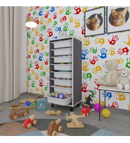Kenzlife sepetli mutfak dolabı ruberu gri 110x45x30 banyo oyuncak çamaşır beyaz 8 li sepet (Karışık)
