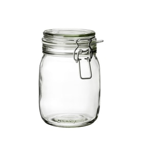 Kavanoz Hava Geçirmez Kilitli Kapağa Sahiptir Contalı Aroma Koruyucu A Kalite 1 Lt 17x12 Cm Meridyendukkan (Şeffaf)