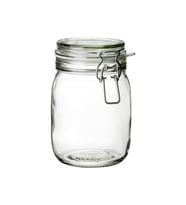 Kavanoz Hava Geçirmez Kilitli Kapağa Sahiptir Contalı Aroma Koruyucu A Kalite 1 Lt 17x12 Cm Meridyendukkan (Şeffaf)