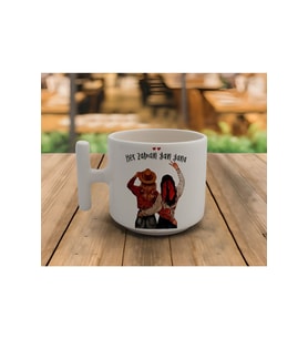 Latte & Espresso El Yapımı Bff Arkadaş Motto T Kulp Kupa 200 Ml