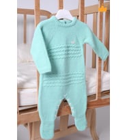 Babyhola Yılbaşı Özel Kostüm Triko Patikli Tulum  Erkek Kız Bebek Çocuk 11925
