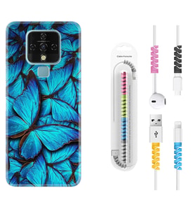 Tecno Camon 16 18P Pova 3 Pova Neo Kılıf Kablo Koruma Spiral Silikon Owl 1351