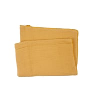 Unisex Hardal Sarısı 4 Kat Biyeli Müslin Battaniye 80x100cm