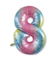 Benim Marifetlerim  8 rakamı Rengarenk Folyo Balon 40 inch 90 cm