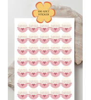 100 Adet Teşekkür Ederiz Stickers Paketleme Kargo Çıkartma PYT0KSTK140