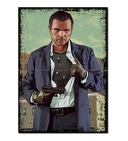 ekart Gta 5 Michael Modern Ahşap Tablo 70x100 Cm