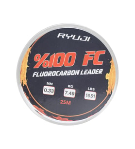 Fluorocarbon Lider Misina - Ryuji Leader - 25 mt - 0,33mm