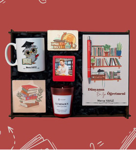 Öğretmenler Günü Kupa, Defter, Mum, Bardak Altı, Hediye Set