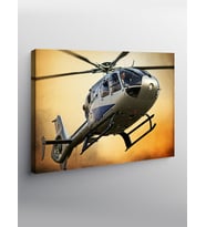 Kanvas Tablo Beyaz Kurtarma Helikopteri